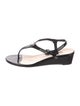 Prada Patent Leather T-Strap Sandals