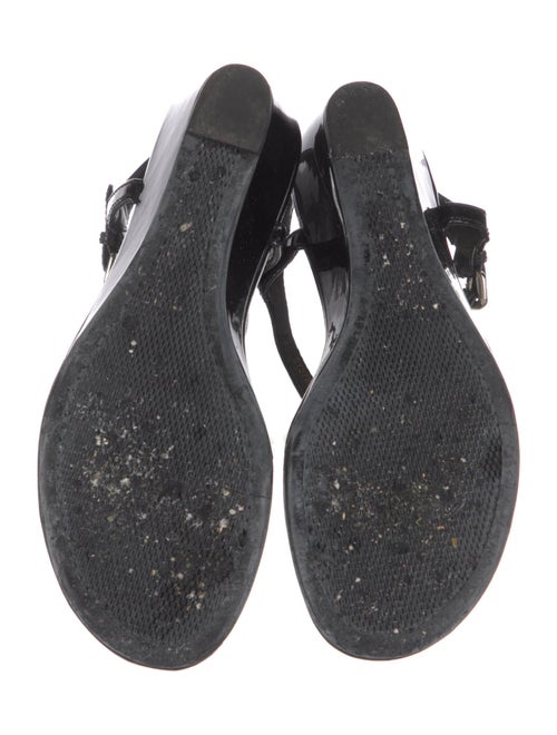 Prada Patent Leather T-Strap Sandals