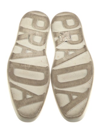 Prada Patent Leather Lasercut Accents Sneakers