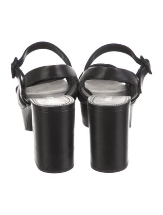 Prada Leather Slingback Sandals