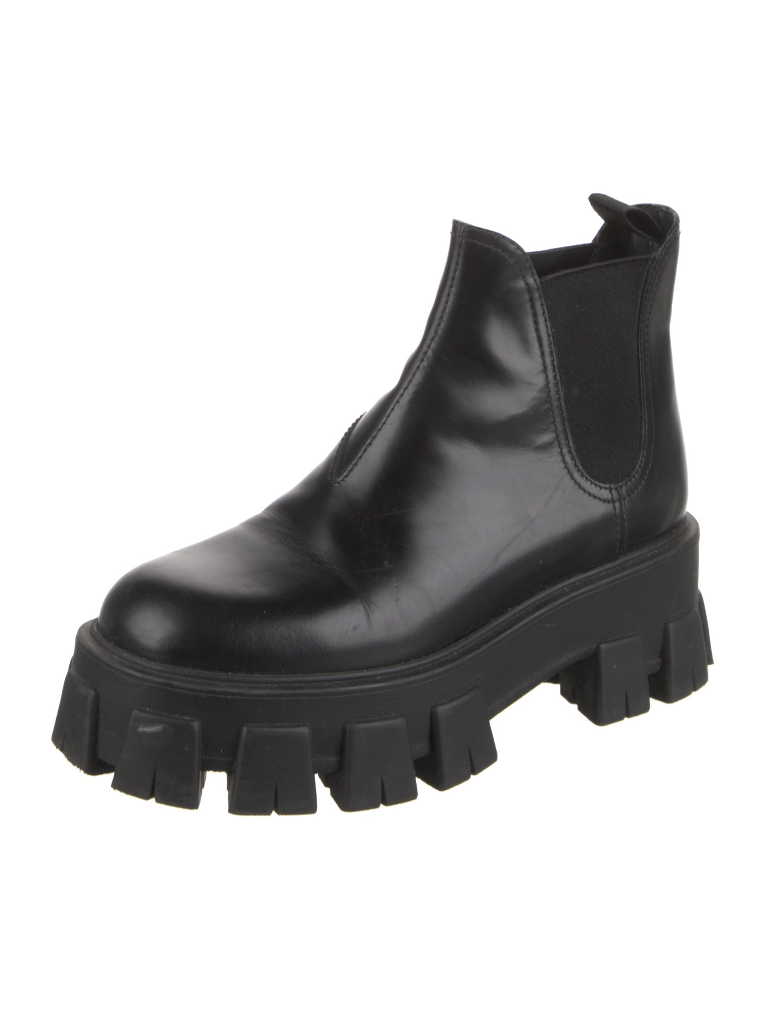 Prada Leather Chelsea Boots