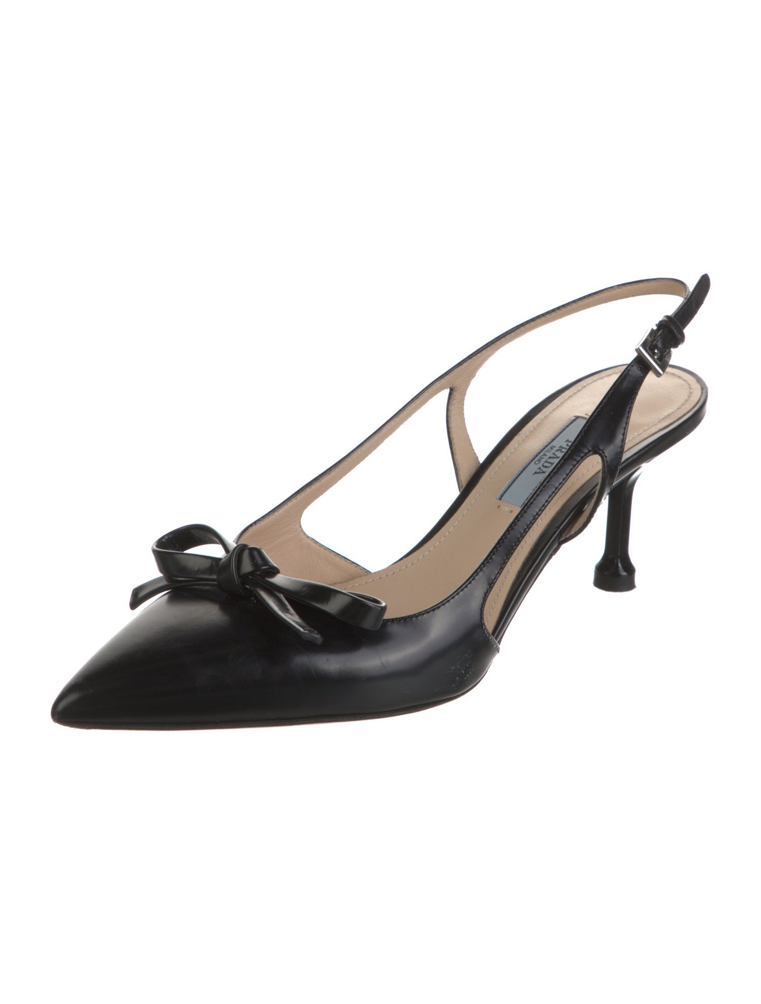 Prada Patent Leather Slingback Pumps