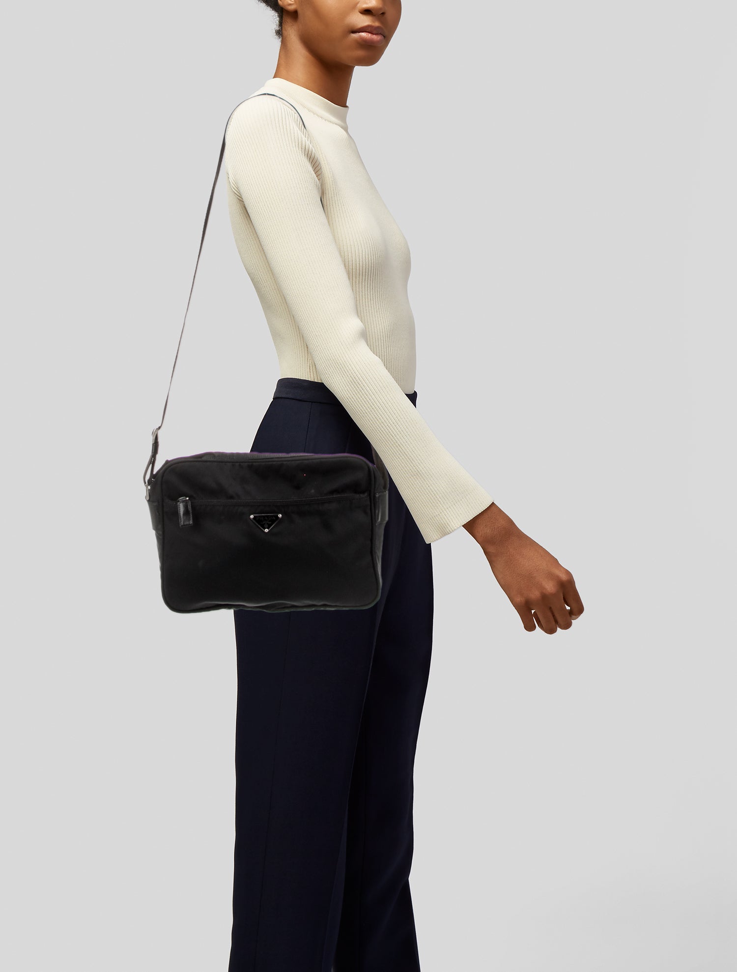 Prada Vela Nylon Messenger Bag