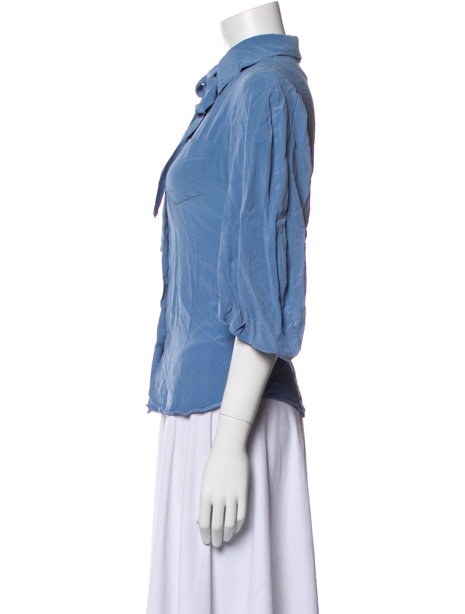 Prada 2017 Silk Button-Up Top