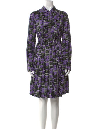 Prada Printed Knee-Length Dress