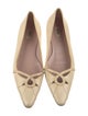 Prada Leather Cutout Accent Ballet Flats