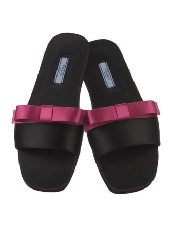 Prada Satin Printed Slides