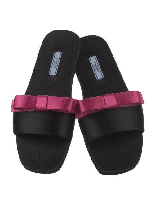 Prada Satin Printed Slides