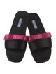 Prada Satin Printed Slides