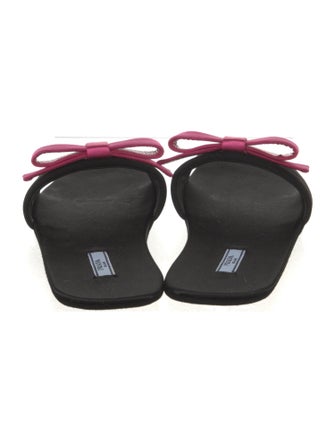 Prada Satin Printed Slides