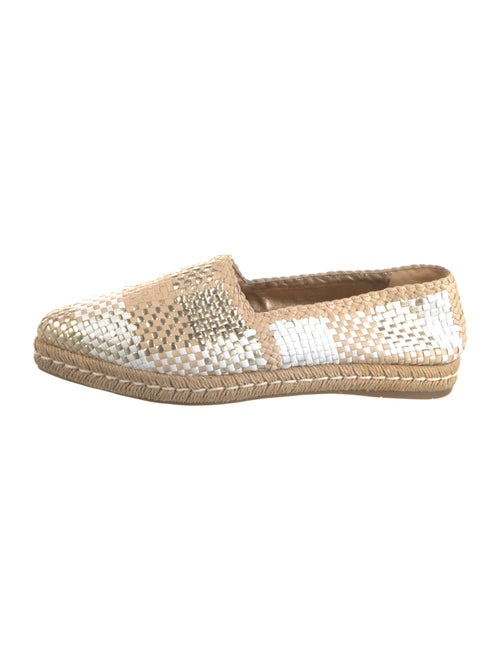 Prada Leather Colorblock Pattern Espadrilles