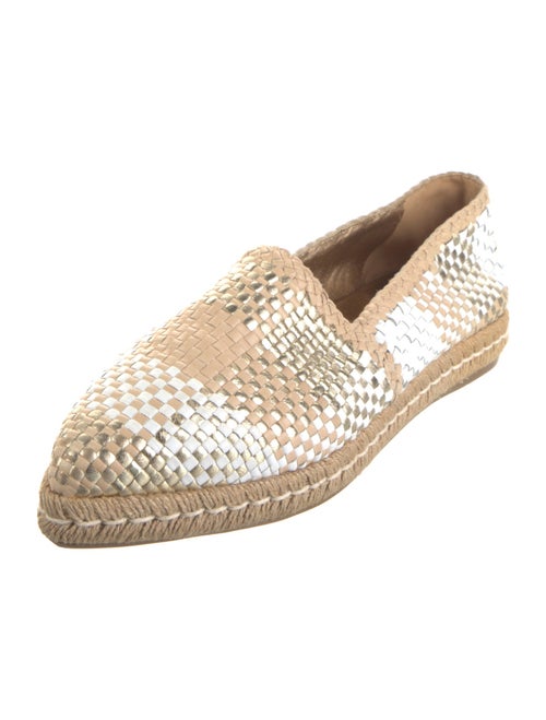 Prada Leather Colorblock Pattern Espadrilles