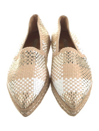 Prada Leather Colorblock Pattern Espadrilles