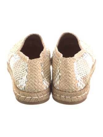 Prada Leather Colorblock Pattern Espadrilles