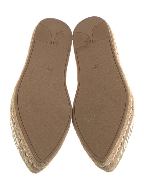 Prada Leather Colorblock Pattern Espadrilles