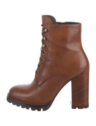 Prada Leather Combat Boots