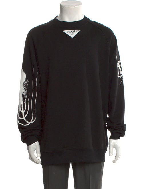 Prada 2022 Enameled Metal Triangle Sweatshirt