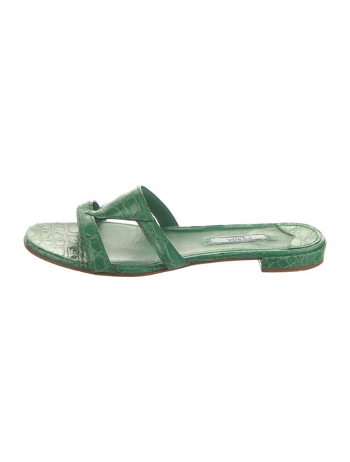 Prada Crocodile Slides