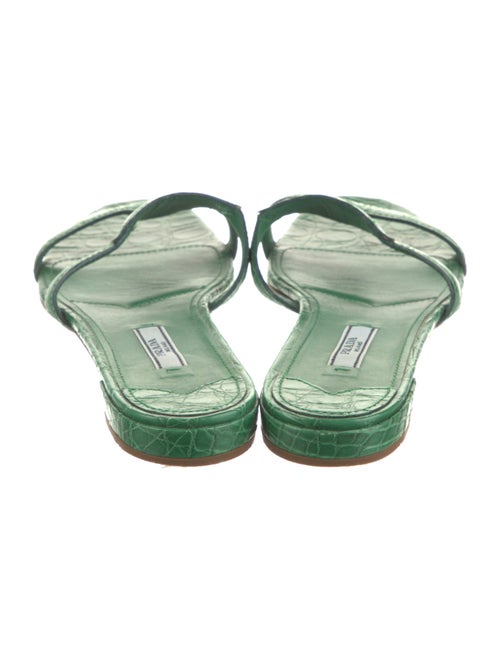 Prada Crocodile Slides