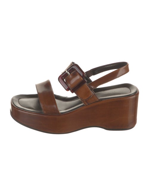 Prada Leather Slingback Sandals