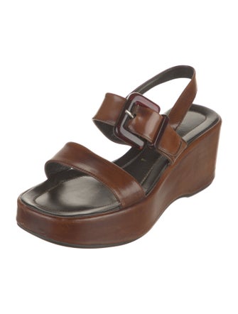 Prada Leather Slingback Sandals