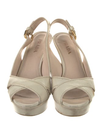 Prada Leather Slingback Sandals