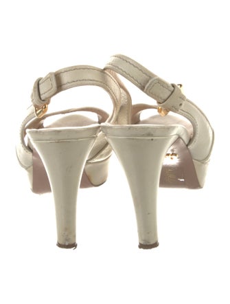 Prada Leather Slingback Sandals