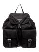 Prada Enameled Metal Triangle Backpack