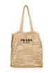 Prada Raffia Grass Logo Tote