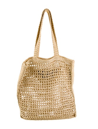 Prada Raffia Grass Logo Tote