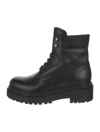 Prada Leather Combat Boots