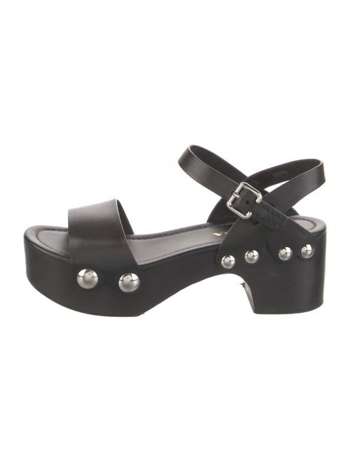 Prada Leather Studded Accents Sandals
