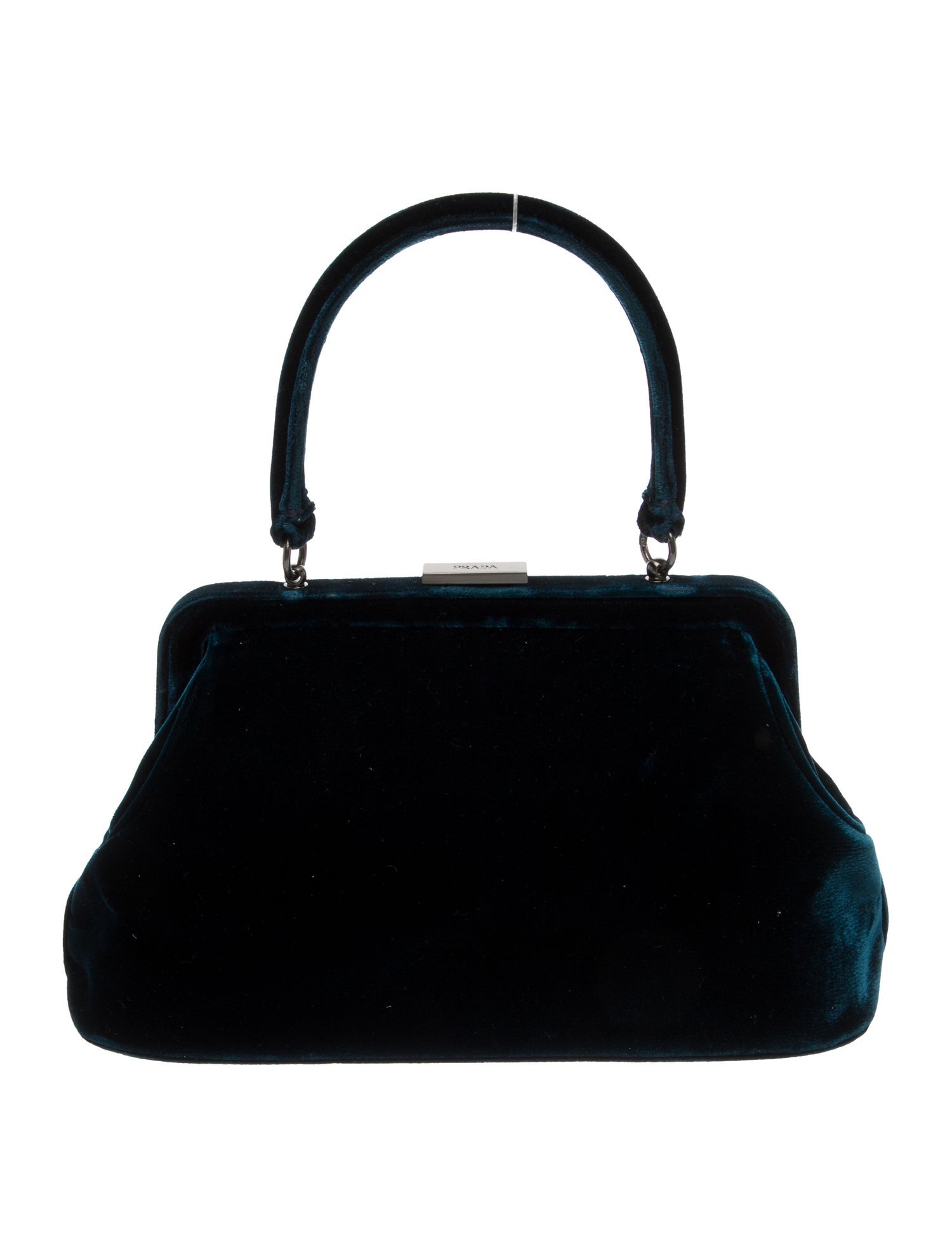 Prada Velvet Blue Velluto Top Handle Bag