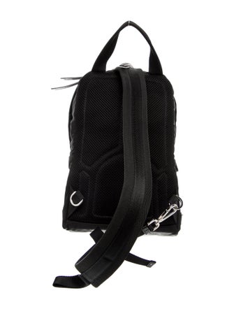 Prada Enameled Metal Triangle Backpack