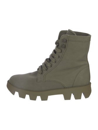 Prada Canvas Combat Boots