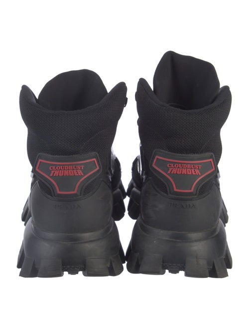 Prada Mesh Lace-Up Boots