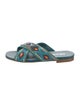 Prada Printed Crystal Embellishments Slides