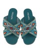 Prada Printed Crystal Embellishments Slides