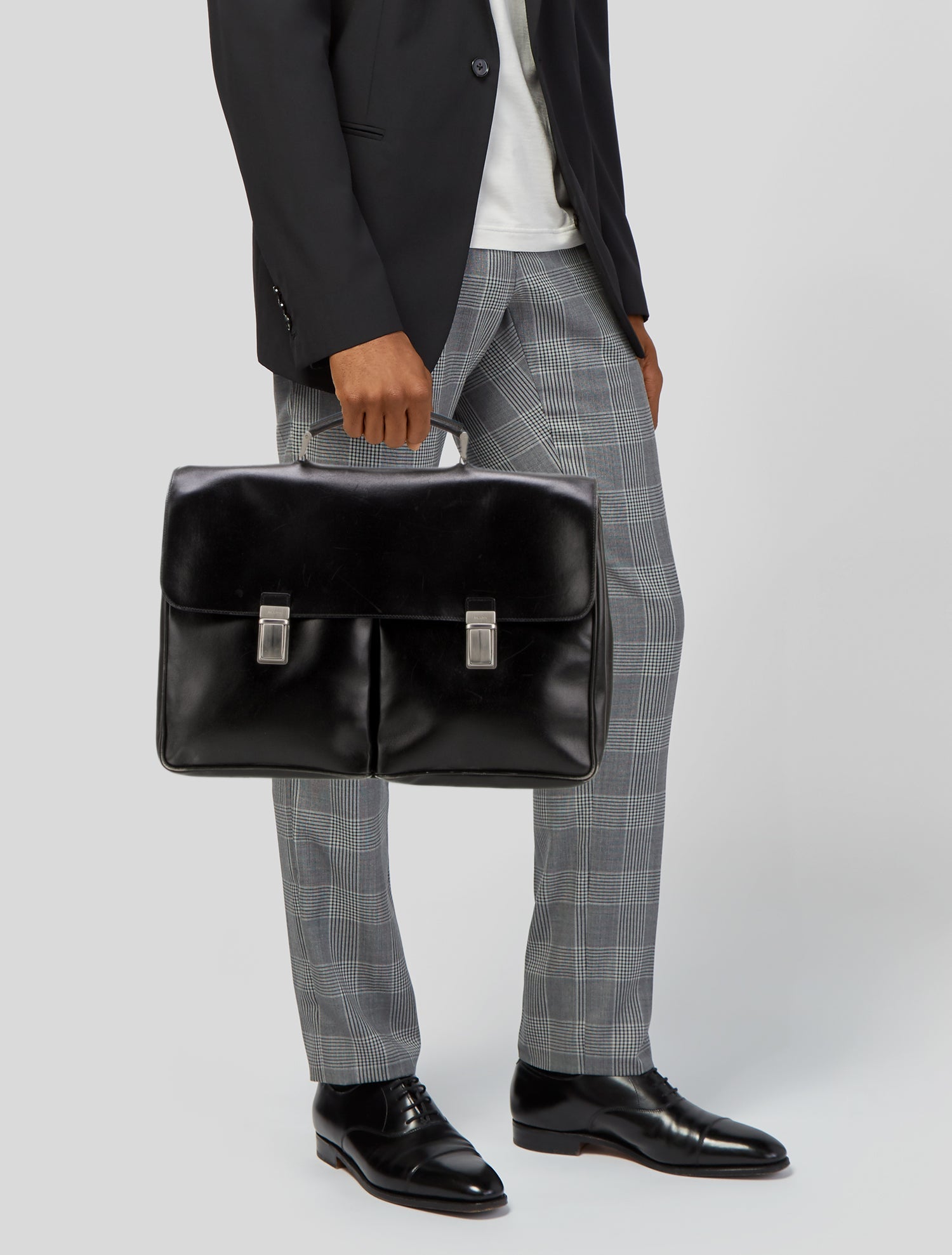Prada Vitello Leather Briefcase