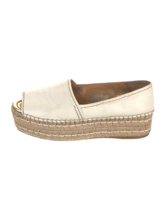 Prada Leather Espadrilles