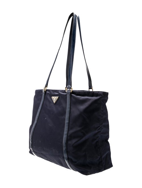 Prada Enameled Metal Triangle Tote