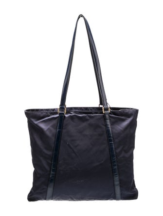 Prada Enameled Metal Triangle Tote