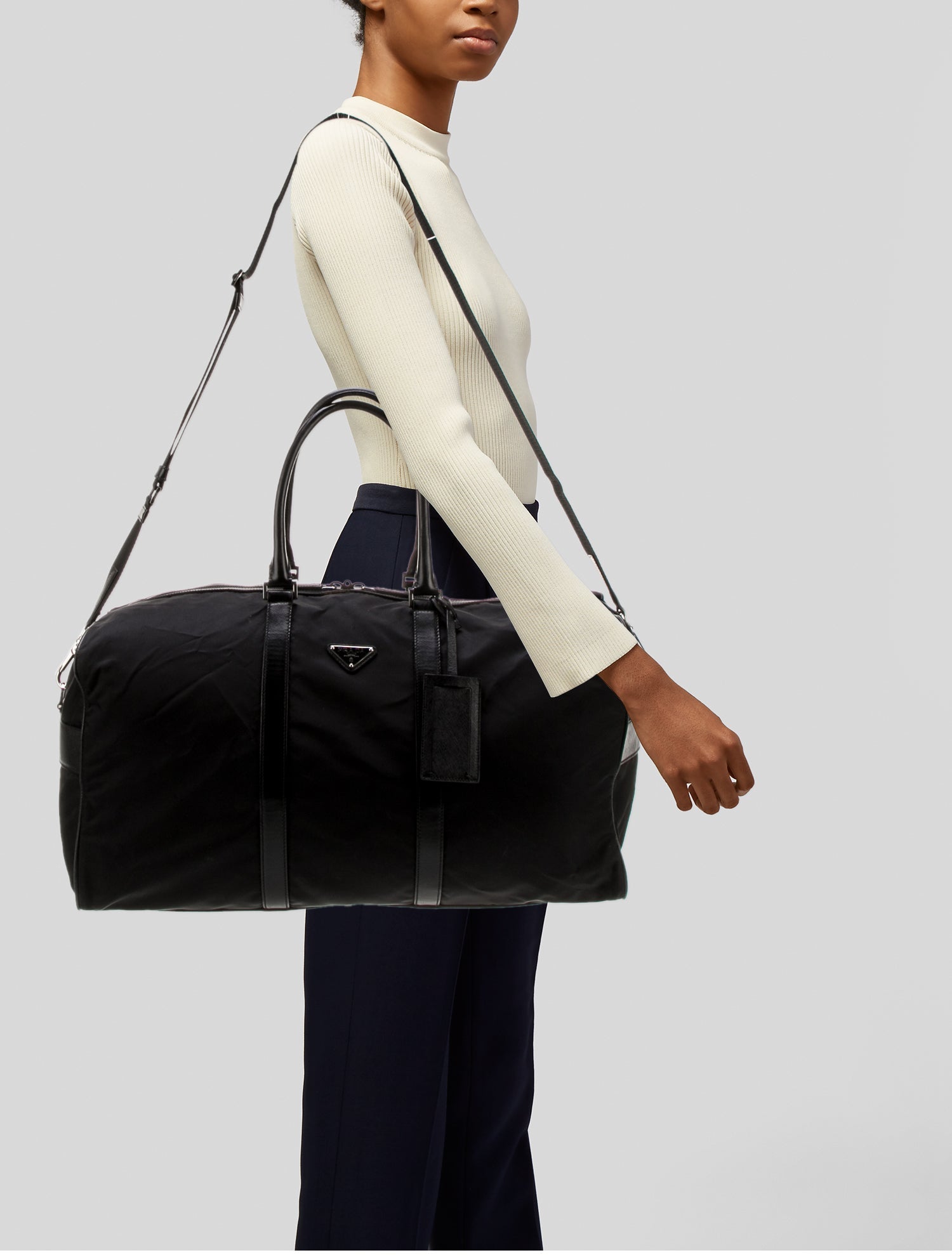 Prada Saffiano Leather Weekender Bag