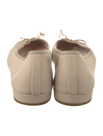 Prada Canvas Colorblock Pattern Ballet Flats