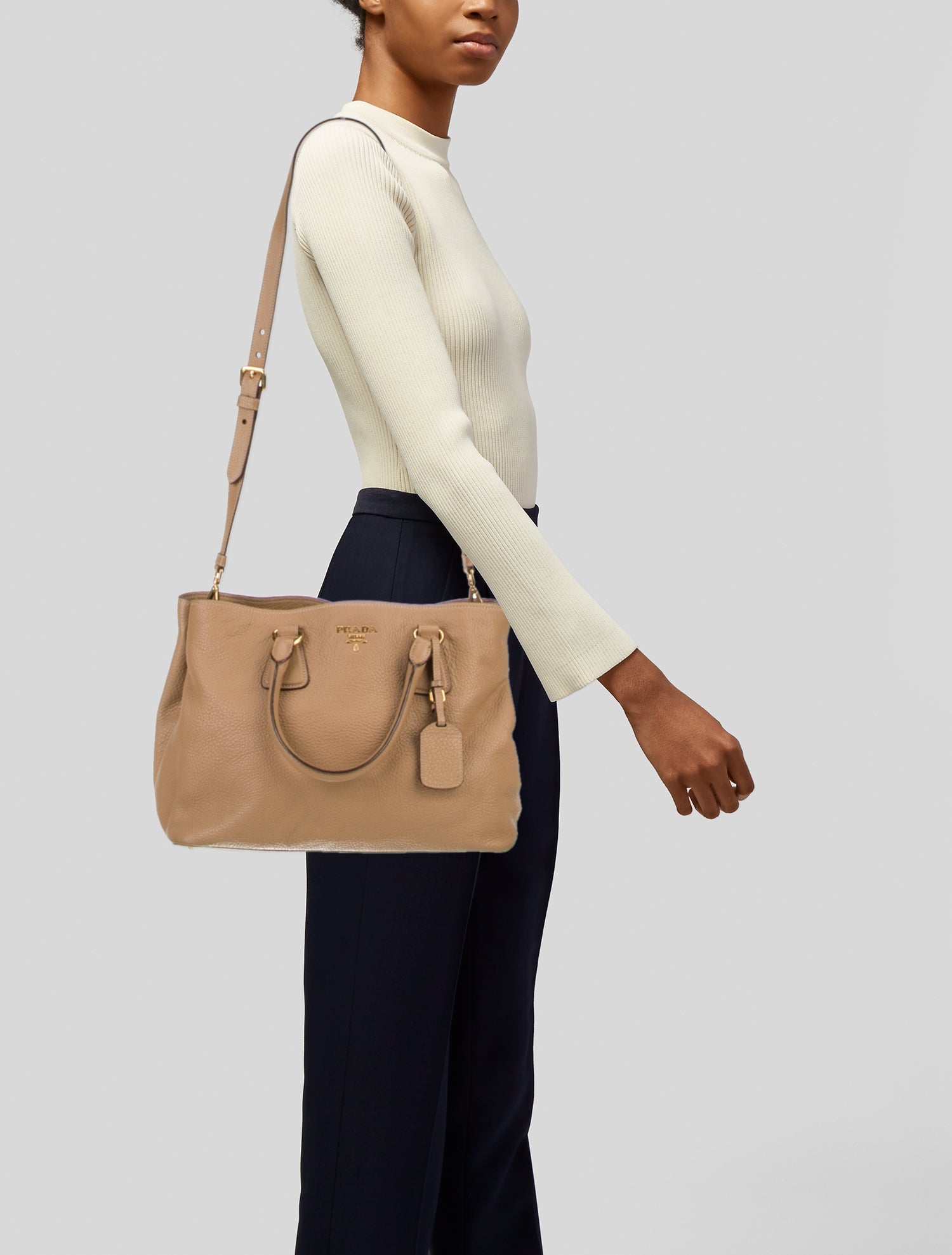 Prada Vitello Daino Leather Shoulder Bag