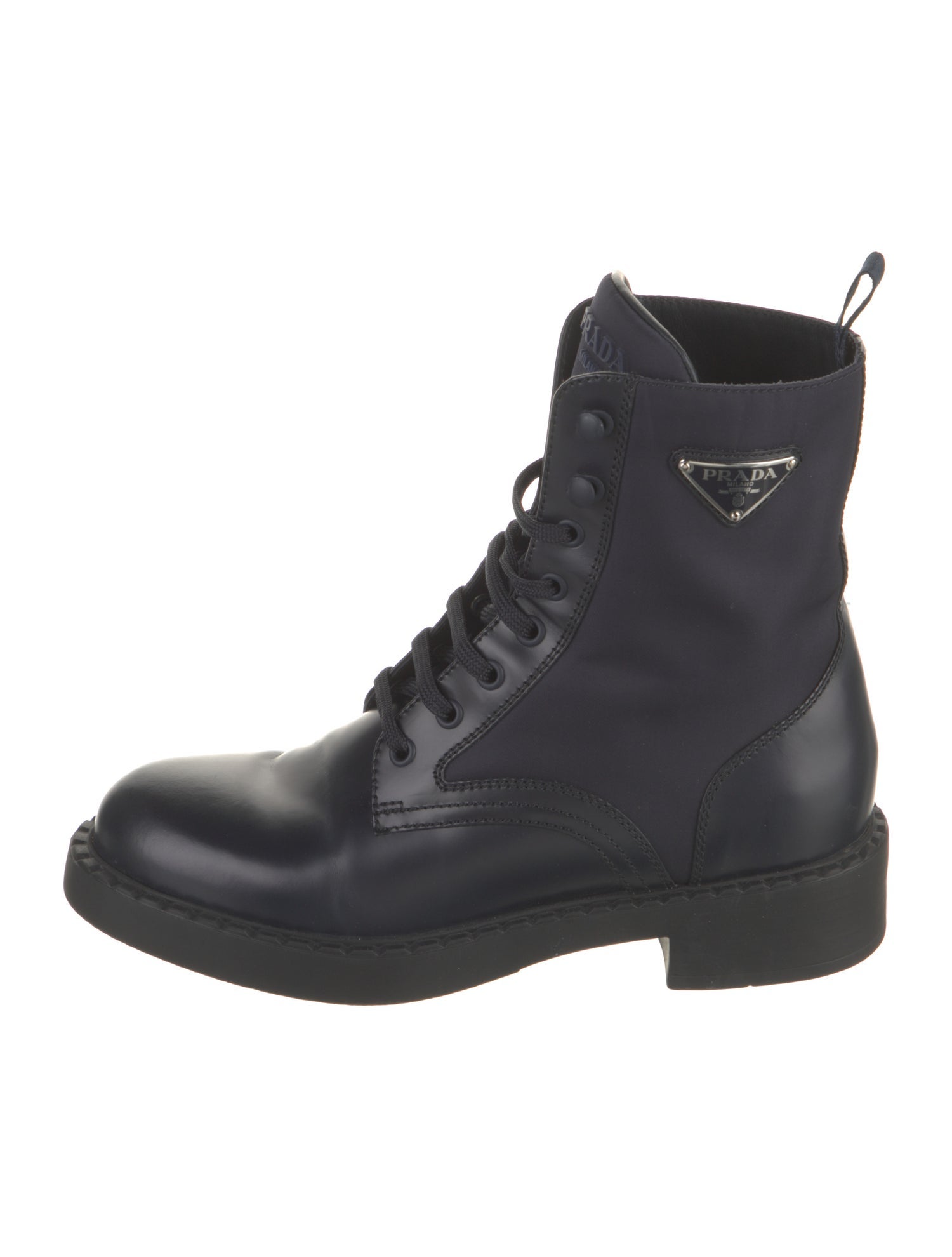 Prada Leather Combat Boots
