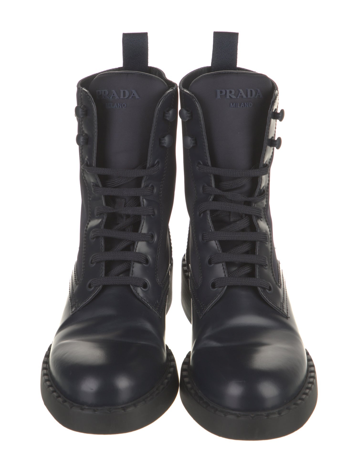 Prada Leather Combat Boots