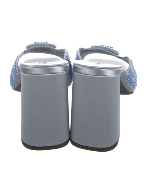 Prada Satin Crystal Embellishments Slides