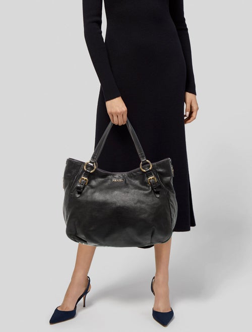 Prada Soft Calf Leather Shoulder Bag