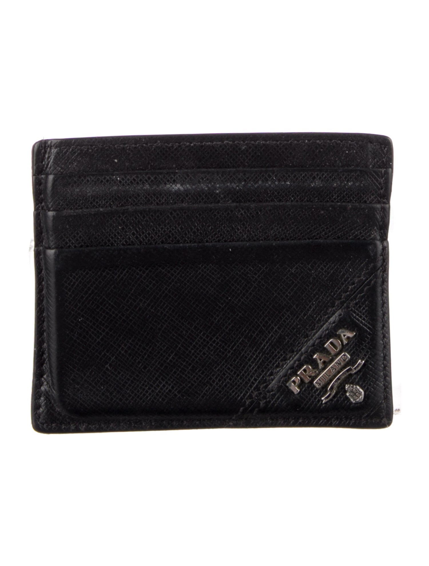 Prada Saffiano Metal Leather Card Holder